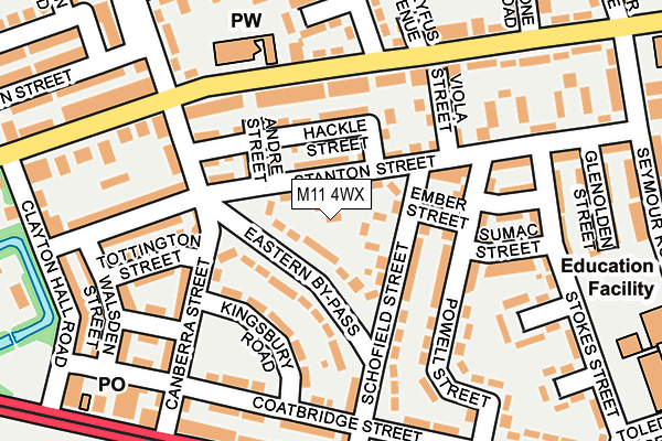 M11 4WX map - OS OpenMap – Local (Ordnance Survey) M11 4WX map - OS OpenMap – Local (Ordnance Survey)