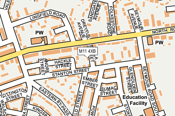 M11 4XB map - OS OpenMap – Local (Ordnance Survey) M11 4XB map - OS OpenMap – Local (Ordnance Survey)