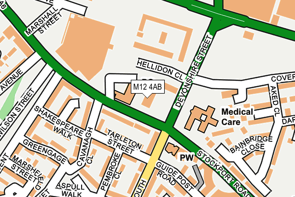 M12 4AB map - OS OpenMap – Local (Ordnance Survey) M12 4AB map - OS OpenMap – Local (Ordnance Survey)