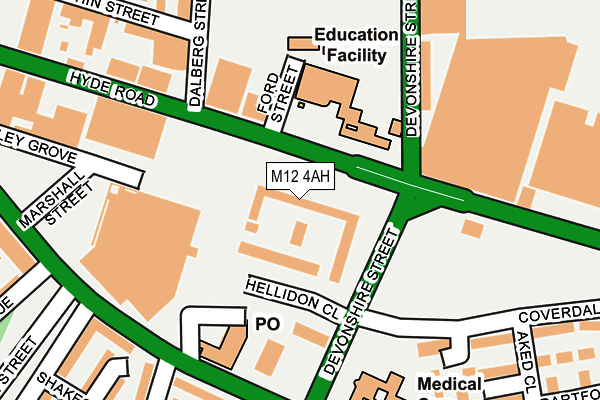 M12 4AH map - OS OpenMap – Local (Ordnance Survey) M12 4AH map - OS OpenMap – Local (Ordnance Survey)