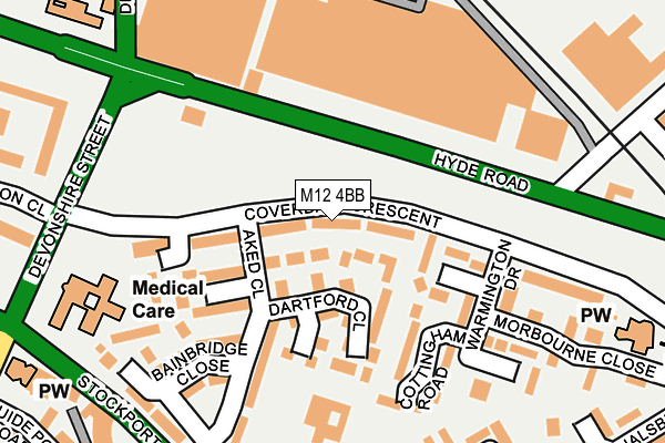 M12 4BB map - OS OpenMap – Local (Ordnance Survey) M12 4BB map - OS OpenMap – Local (Ordnance Survey)