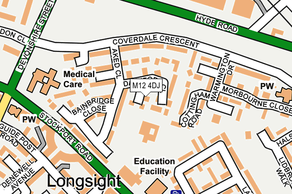 M12 4DJ map - OS OpenMap – Local (Ordnance Survey) M12 4DJ map - OS OpenMap – Local (Ordnance Survey)
