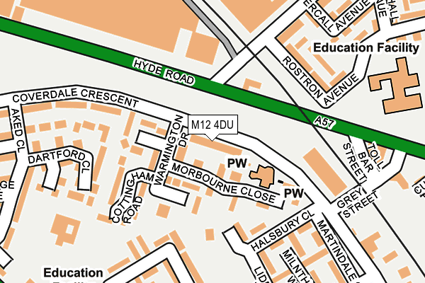 M12 4DU map - OS OpenMap – Local (Ordnance Survey) M12 4DU map - OS OpenMap – Local (Ordnance Survey)