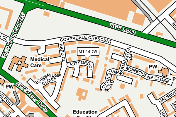 M12 4DW map - OS OpenMap – Local (Ordnance Survey) M12 4DW map - OS OpenMap – Local (Ordnance Survey)