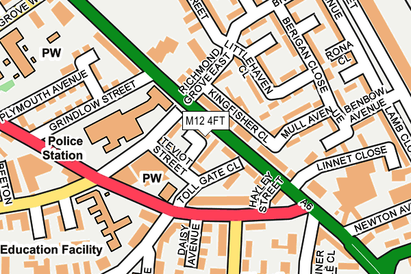 M12 4FT map - OS OpenMap – Local (Ordnance Survey) M12 4FT map - OS OpenMap – Local (Ordnance Survey)