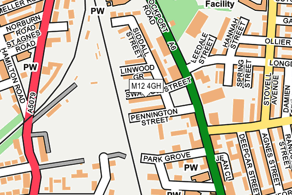 M12 4GH map - OS OpenMap – Local (Ordnance Survey) M12 4GH map - OS OpenMap – Local (Ordnance Survey)