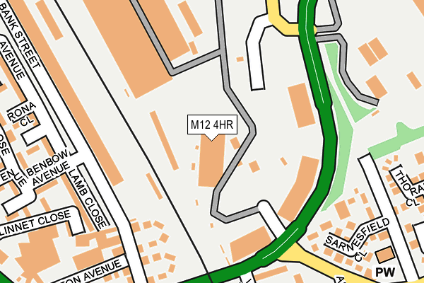 M12 4HR map - OS OpenMap – Local (Ordnance Survey) M12 4HR map - OS OpenMap – Local (Ordnance Survey)