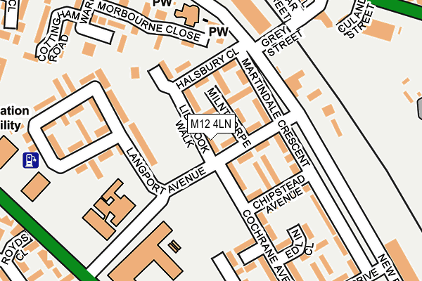 M12 4LN map - OS OpenMap – Local (Ordnance Survey) M12 4LN map - OS OpenMap – Local (Ordnance Survey)