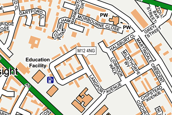 M12 4NG map - OS OpenMap – Local (Ordnance Survey) M12 4NG map - OS OpenMap – Local (Ordnance Survey)