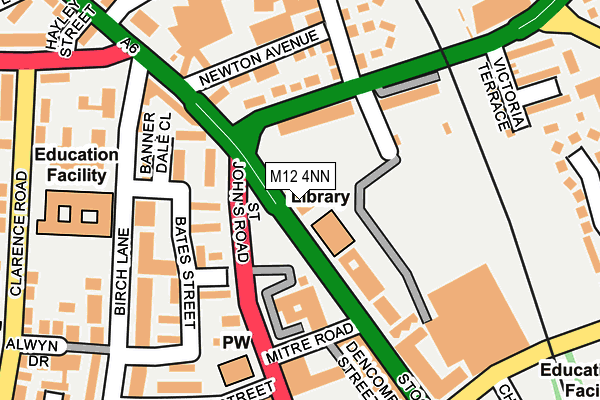 M12 4NN map - OS OpenMap – Local (Ordnance Survey) M12 4NN map - OS OpenMap – Local (Ordnance Survey)
