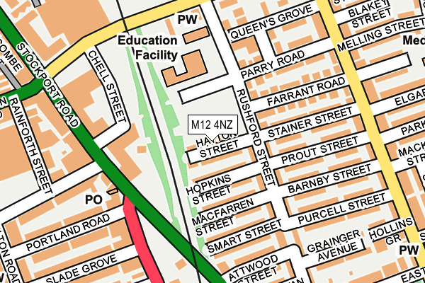 M12 4NZ map - OS OpenMap – Local (Ordnance Survey) M12 4NZ map - OS OpenMap – Local (Ordnance Survey)