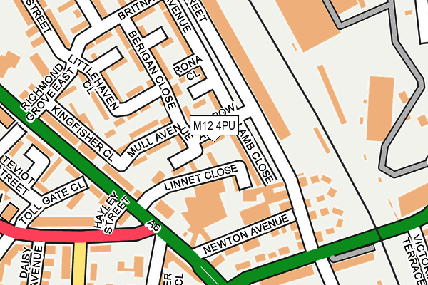 M12 4PU map - OS OpenMap – Local (Ordnance Survey) M12 4PU map - OS OpenMap – Local (Ordnance Survey)