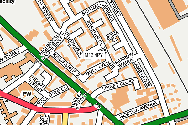 M12 4PY map - OS OpenMap – Local (Ordnance Survey) M12 4PY map - OS OpenMap – Local (Ordnance Survey)
