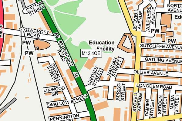 M12 4QE map - OS OpenMap – Local (Ordnance Survey) M12 4QE map - OS OpenMap – Local (Ordnance Survey)