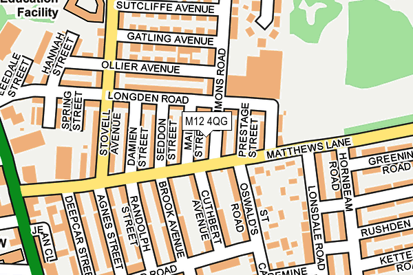 M12 4QG map - OS OpenMap – Local (Ordnance Survey) M12 4QG map - OS OpenMap – Local (Ordnance Survey)
