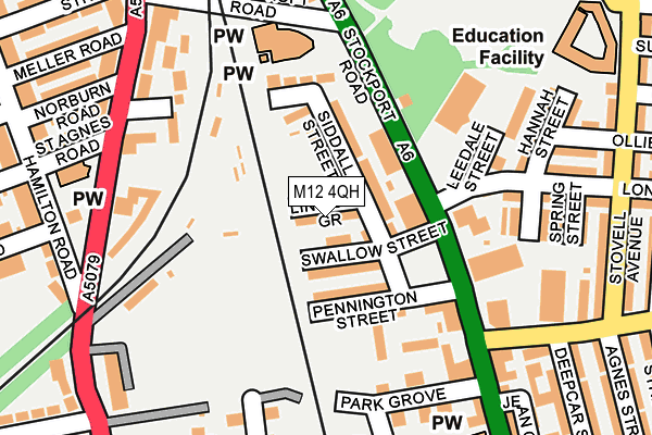 M12 4QH map - OS OpenMap – Local (Ordnance Survey) M12 4QH map - OS OpenMap – Local (Ordnance Survey)