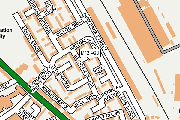 M12 4QU map - OS OpenMap – Local (Ordnance Survey) M12 4QU map - OS OpenMap – Local (Ordnance Survey)