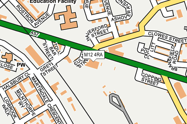 M12 4RA map - OS OpenMap – Local (Ordnance Survey) M12 4RA map - OS OpenMap – Local (Ordnance Survey)