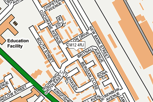 M12 4RJ map - OS OpenMap – Local (Ordnance Survey) M12 4RJ map - OS OpenMap – Local (Ordnance Survey)