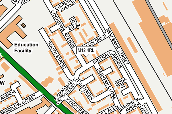 M12 4RL map - OS OpenMap – Local (Ordnance Survey) M12 4RL map - OS OpenMap – Local (Ordnance Survey)