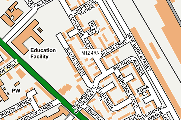 M12 4RN map - OS OpenMap – Local (Ordnance Survey) M12 4RN map - OS OpenMap – Local (Ordnance Survey)