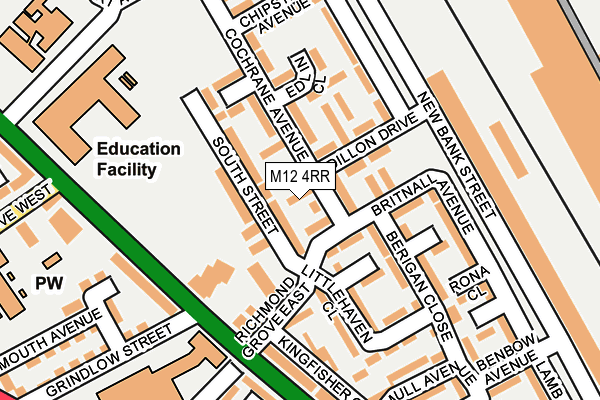 M12 4RR map - OS OpenMap – Local (Ordnance Survey) M12 4RR map - OS OpenMap – Local (Ordnance Survey)