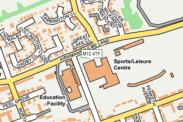 M12 4TF map - OS OpenMap – Local (Ordnance Survey) M12 4TF map - OS OpenMap – Local (Ordnance Survey)