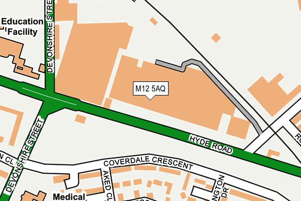 M12 5AQ map - OS OpenMap – Local (Ordnance Survey) M12 5AQ map - OS OpenMap – Local (Ordnance Survey)
