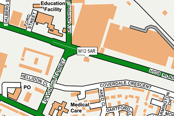 M12 5AR map - OS OpenMap – Local (Ordnance Survey) M12 5AR map - OS OpenMap – Local (Ordnance Survey)