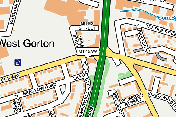 M12 5AW map - OS OpenMap – Local (Ordnance Survey) M12 5AW map - OS OpenMap – Local (Ordnance Survey)