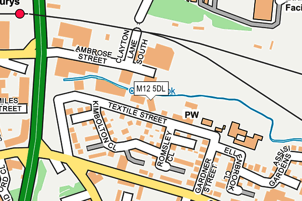 M12 5DL map - OS OpenMap – Local (Ordnance Survey) M12 5DL map - OS OpenMap – Local (Ordnance Survey)