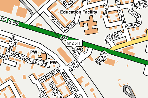 M12 5FH map - OS OpenMap – Local (Ordnance Survey) M12 5FH map - OS OpenMap – Local (Ordnance Survey)