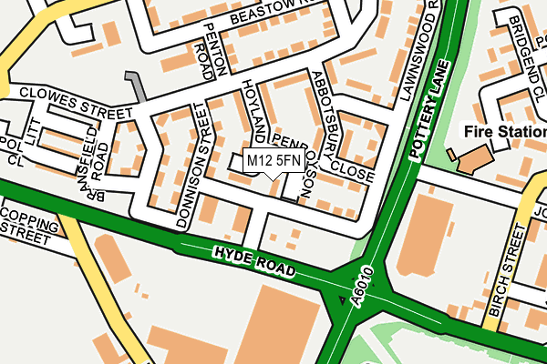 M12 5FN map - OS OpenMap – Local (Ordnance Survey) M12 5FN map - OS OpenMap – Local (Ordnance Survey)