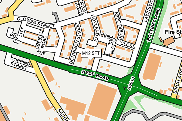 M12 5FT map - OS OpenMap – Local (Ordnance Survey) M12 5FT map - OS OpenMap – Local (Ordnance Survey)