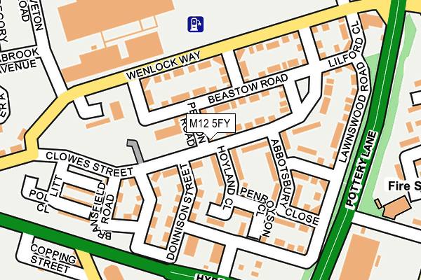 M12 5FY map - OS OpenMap – Local (Ordnance Survey) M12 5FY map - OS OpenMap – Local (Ordnance Survey)