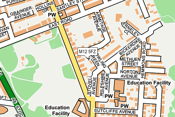 M12 5FZ map - OS OpenMap – Local (Ordnance Survey) M12 5FZ map - OS OpenMap – Local (Ordnance Survey)
