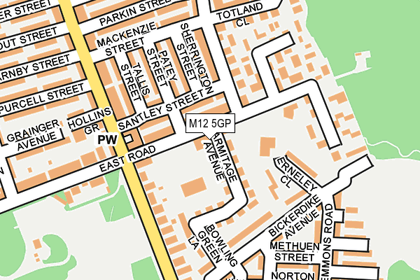 M12 5GP map - OS OpenMap – Local (Ordnance Survey) M12 5GP map - OS OpenMap – Local (Ordnance Survey)