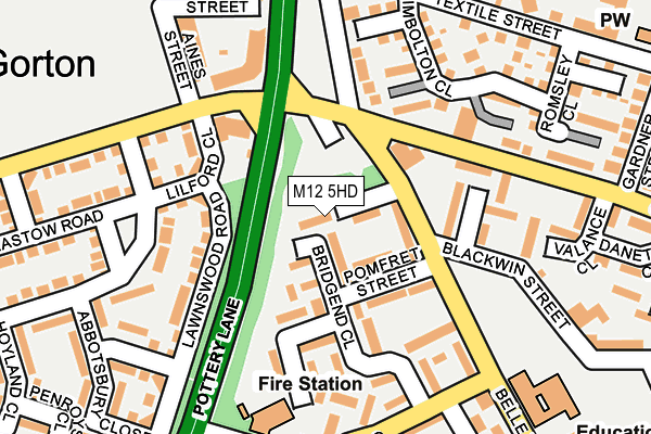 M12 5HD map - OS OpenMap – Local (Ordnance Survey) M12 5HD map - OS OpenMap – Local (Ordnance Survey)