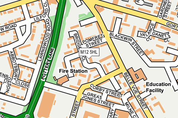 M12 5HL map - OS OpenMap – Local (Ordnance Survey) M12 5HL map - OS OpenMap – Local (Ordnance Survey)