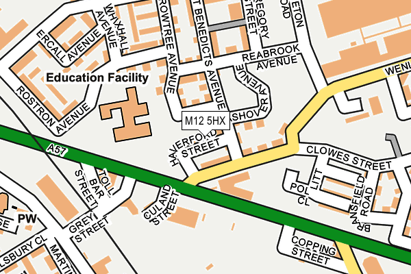 M12 5HX map - OS OpenMap – Local (Ordnance Survey) M12 5HX map - OS OpenMap – Local (Ordnance Survey)
