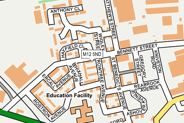 M12 5ND map - OS OpenMap – Local (Ordnance Survey) M12 5ND map - OS OpenMap – Local (Ordnance Survey)