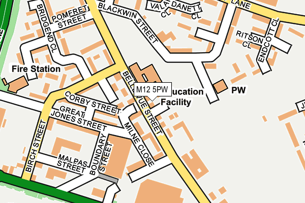 M12 5PW map - OS OpenMap – Local (Ordnance Survey) M12 5PW map - OS OpenMap – Local (Ordnance Survey)
