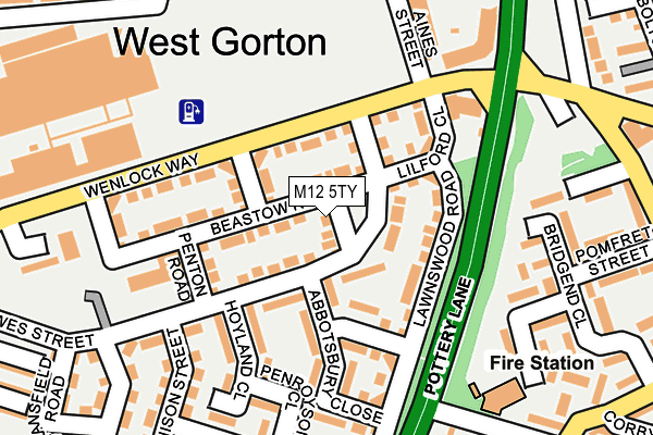 M12 5TY map - OS OpenMap – Local (Ordnance Survey) M12 5TY map - OS OpenMap – Local (Ordnance Survey)