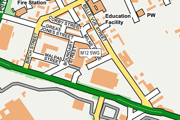 M12 5WG map - OS OpenMap – Local (Ordnance Survey) M12 5WG map - OS OpenMap – Local (Ordnance Survey)