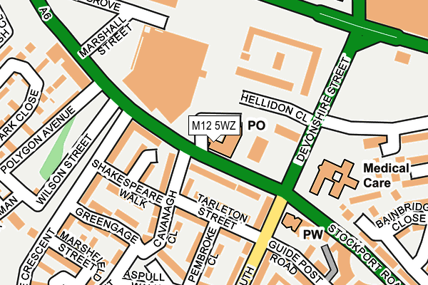 M12 5WZ map - OS OpenMap – Local (Ordnance Survey) M12 5WZ map - OS OpenMap – Local (Ordnance Survey)