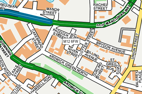 M12 6FW map - OS OpenMap – Local (Ordnance Survey) M12 6FW map - OS OpenMap – Local (Ordnance Survey)