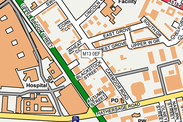 M13 0EF map - OS OpenMap – Local (Ordnance Survey) M13 0EF map - OS OpenMap – Local (Ordnance Survey)