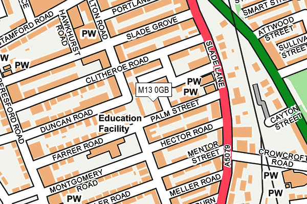 M13 0GB map - OS OpenMap – Local (Ordnance Survey) M13 0GB map - OS OpenMap – Local (Ordnance Survey)