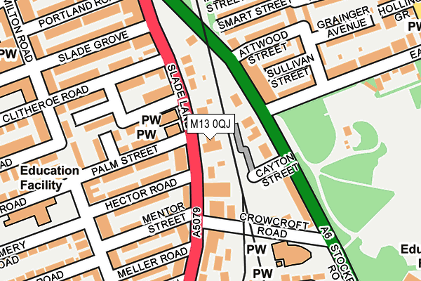 M13 0QJ map - OS OpenMap – Local (Ordnance Survey) M13 0QJ map - OS OpenMap – Local (Ordnance Survey)