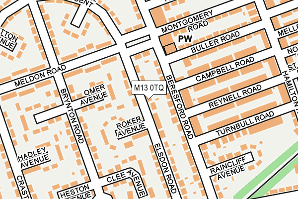 M13 0TQ map - OS OpenMap – Local (Ordnance Survey) M13 0TQ map - OS OpenMap – Local (Ordnance Survey)